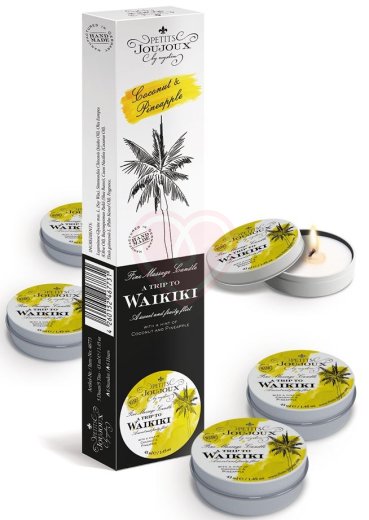 Набор из 5 массажных свечей Mystim Petits Joujoux Waikiki Beach Пина колада фото 1