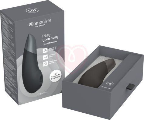 Бесконтактный клиторальный стимулятор с вибрацией Womanizer Enhance чёрный фото 5