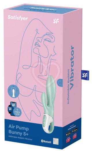 Расширяющийся вибратор Satisfyer Air Pump Bunny 5 с приложением фото 5