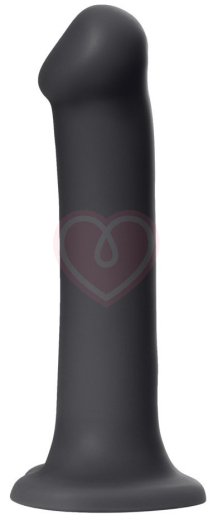 Гибкий фаллоимитатор на присоске Strap-on-me XL 20 см чёрный фото 1