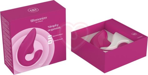 Вибратор для зоны G c бесконтактной стимуляцией клитора Womanizer Blend малиновый фото 2