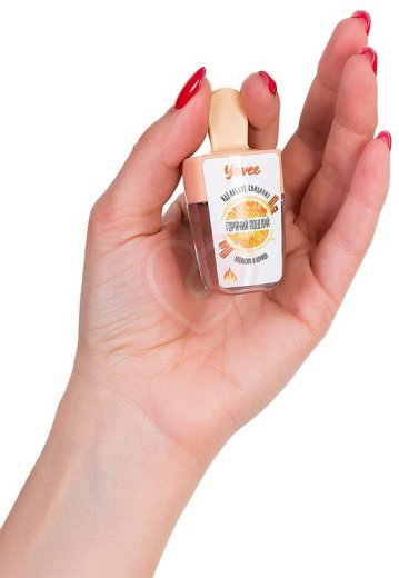 Бальзам для губ с эффектом вибрации Yovee Горячий поцелуй со вкусом апельсина и корицы 5 мл фото 4
