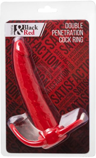 Насадка для двойного проникновения Black Red by Toyfa красная фото 7