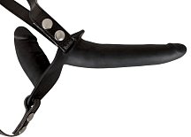 Двойной страпон на кожаных ремешках Double Strap On