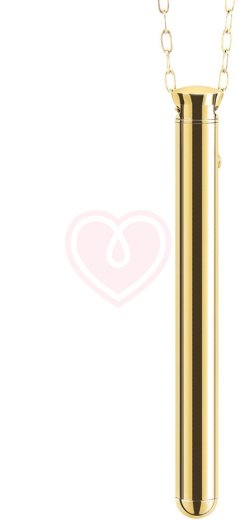 Вибратор-кулон Le Wand Vibrating Necklace Gold золотой фото 1