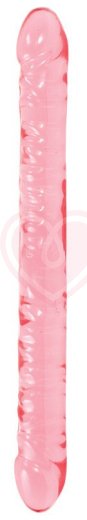 Двухсторонний фаллоимитатор Crystal Jellies 45 см розовый фото 1