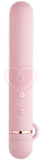 Силиконовый мини-вибратор с насадкой Le Wand Baton розовый фото 1