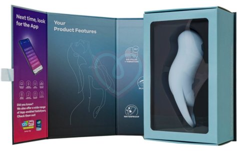 Вакуумый вибростимулятор клитора Satisfyer Pocket Pro 1 голубой фото 6