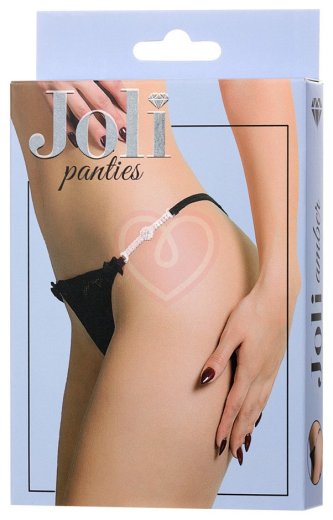 Трусики с кристальным стразом сбоку Joli Amber чёрные фото 4