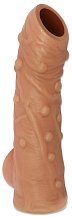 Насадка с открытой головкой и пупырышками Kokos Nude Sleeve NS002-S