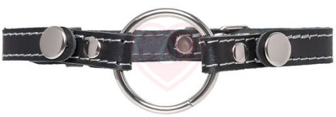 Кляп со съемным кольцом 4 см Pecado BDSM черный фото 1