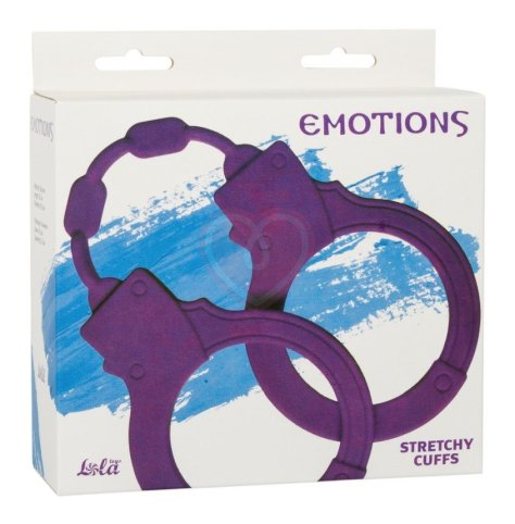 Силиконовые наручники Emotions Stretchy Cuffs фиолетовые фото 2
