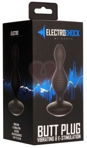 Анальная вибропробка с электростимуляцией Shots Vibrating Buttplug фото 3