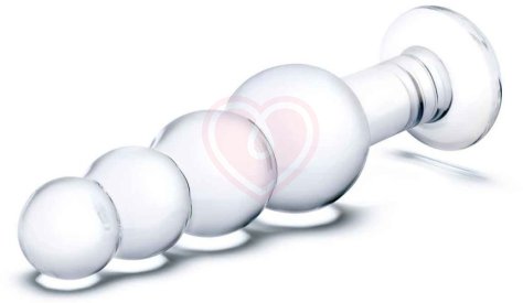 Стеклянная анальная елочка Glas Beaded Butt Plug фото 2
