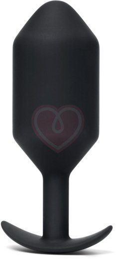 Утяжелённая анальная пробка для ношения b-Vibe Snug Plug 7 огромная чёрная фото 3