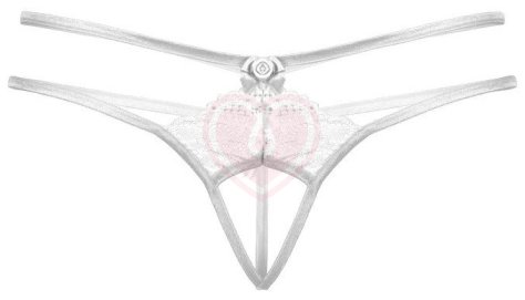 Стринги открытые с бантиком Soft Line Collection белые фото 3