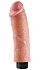 Гнущийся вибратор реалистик на присоске King Cock Vibrating 18 см телесный фото 1