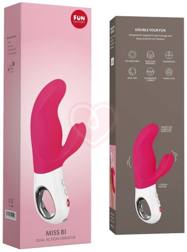 Вибратор со стимулятором клитора и точки G Fun Factory MiSS Bi розовый фото 4