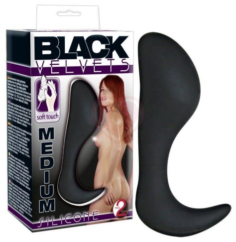 Анальный стимулятор с загнутой ручкой Black Velvets фото 2
