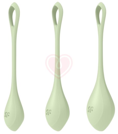 Набор из 3 вагинальных шариков Satisfyer Yoni Power 2 зелёный фото 2