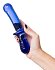 Двухсторонний фаллоимитатор Satisfyer Double Crystal из синего стекла фото 5