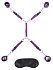 Набор для фиксации на кровати Lux Fetish Bed Spreader фиолетовый фото 1