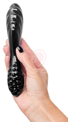 Двухсторонний стеклянный фаллоимитатор Satisfyer Dazzling Crystal 1 черный фото 5