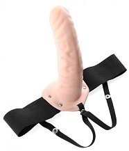 Реалистичный фаллопротез Pipedream Hollow Strap-on 20 см телесный