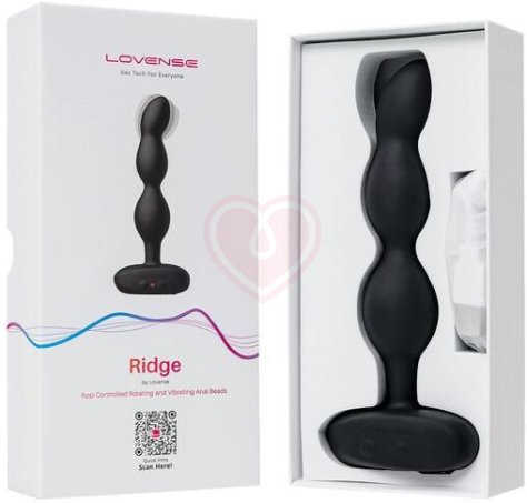 Анальный вибратор с вращающимися шариками и управлением со смартфона Ridge Lovense черный фото 8