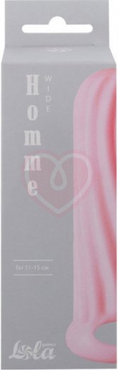 Насадка для увеличения диаметра с двусторонним рельефом Homme Wide для 11-15 см розовая фото 2