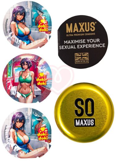 Анатомические презервативы Maxus Sensual 3 шт с кейсом фото 2