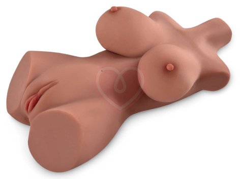 Мастурбатор-торс с грудью, вагиной и попкой PDX Plus Perfect 10 Torso Tan мулатка фото 2