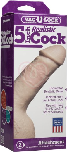 Насадка к трусикам фаллоимитатор Vac-U-Lock Realistic Cock 12 см телесная фото 2