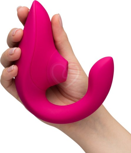 Вибратор для зоны G c бесконтактной стимуляцией клитора Womanizer Blend малиновый фото 5