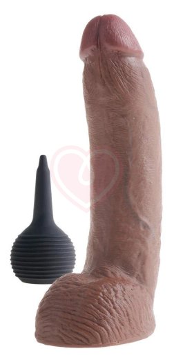 Фаллоимитатор с эффектом семяизвержения Squirting Cock 18 см коричневый фото 2