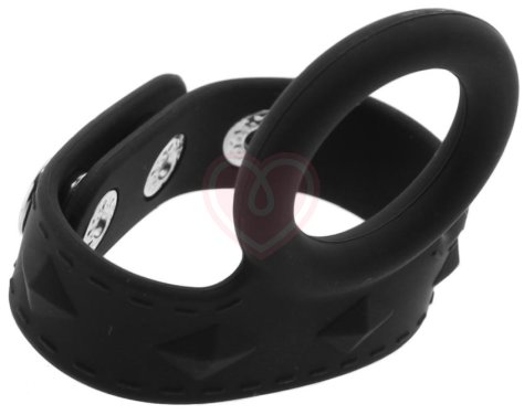 Двойное эрекционное кольцо Duo Snap Cock & Ball Ring фото 3