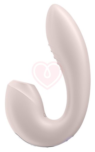 Гибкий вибратор с вакуумным стимулятором и приложением Satisfyer Sunray пыльно-розовый фото 2