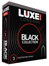 Чёрные презервативы Luxe Royal Black Collection 3 шт