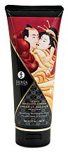 Съедобный массажный крем Shunga Необыкновенные поцелуи Клубника и шампанское 200 мл