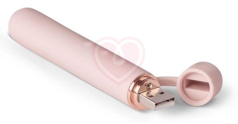 Силиконовый мини-вибратор с насадкой Le Wand Baton розовый фото 2