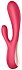 Вибратор со стимулятором клитора Satisfyer Mono Flex с приложением красный фото 2