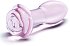 Стеклянная анальная пробка Glas Rosebud с розочкой фото 2