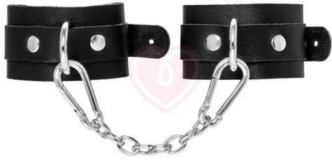 Наручники-браслеты со скругленными углами Pecado BDSM черные фото 1