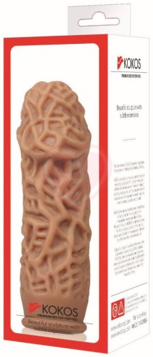 Стимулирующая насадка с рельефными складочками Kokos Extreme Sleeve ES012-M фото 3