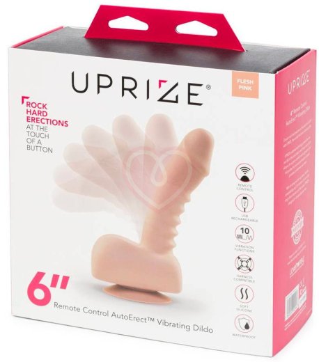 Вибратор с дистанционным управлением Uprize Realistic Dildo 21 см телесный фото 9