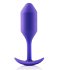 Утяжелённая анальная пробка для ношения b-Vibe Snug Plug 2 малая фиолетовая фото 1