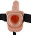 Фаллопротез с мошонкой Hollow Strap-On with Balls 19 см телесный фото 4