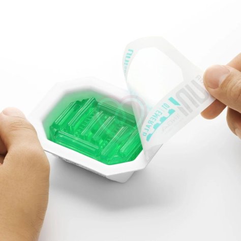 Мини мастурбатор Tenga Uni Emerald зелёный фото 5
