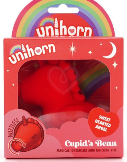 Клиторальный вибратор Unihorn Cupid's Beau с функцией пульсации красный фото 5