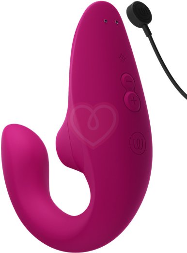 Вибратор для зоны G c бесконтактной стимуляцией клитора Womanizer Blend малиновый фото 8